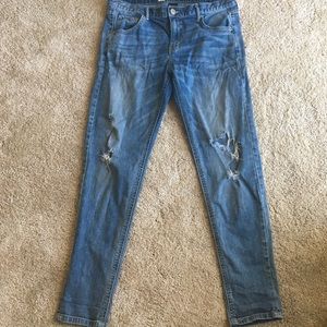 Mission Skinny Boyfriend Ripped Denim Jeans Sz 8